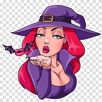 Morgan le Fay Sticker Telegram witch Emoji, witch transparent background PNG clipart