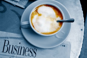 morning coffee and paper