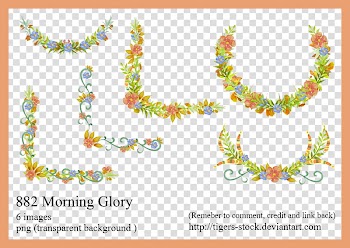 Morning glory, green and red wreaths transparent background PNG clipart