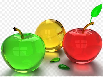 Morning Mobile phone Wish Wallpaper - Textured transparent colored glass apple element 
