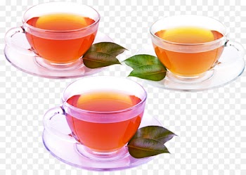 Morning sickness Nausea Ginger Pregnancy Kebab - Transparent glass cup and green tea leaves 