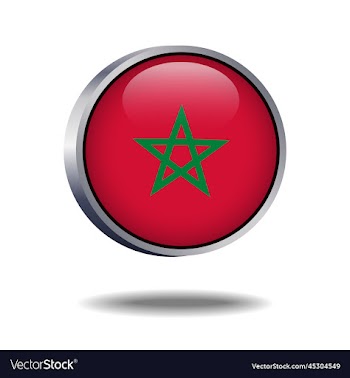 morocco flag button