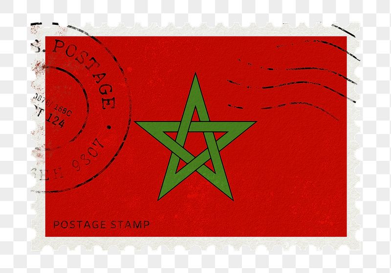 Morocco flag png post stamp | Free PNG - rawpixel