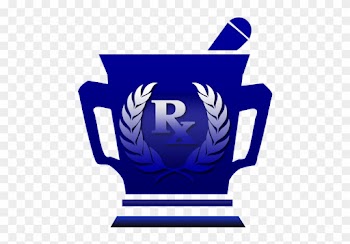Mortar &amp; Pestle Rx Leaf Circle - Emblem