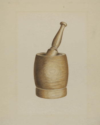 Mortar and Pestle (ca. 1936) | Free Photo - rawpixel