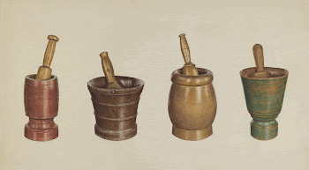 Mortar and Pestles (ca.1937) by Elizabeth | Free Photo - rawpixel