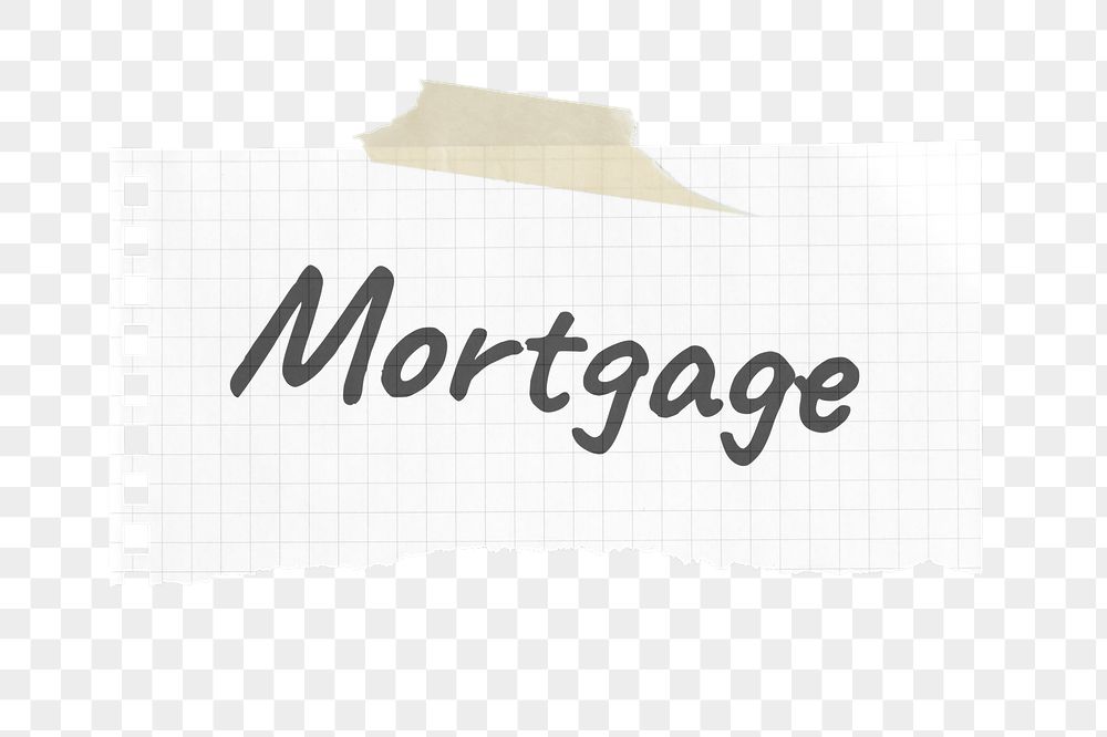 Mortgage png typography sticker, home | Free PNG - rawpixel