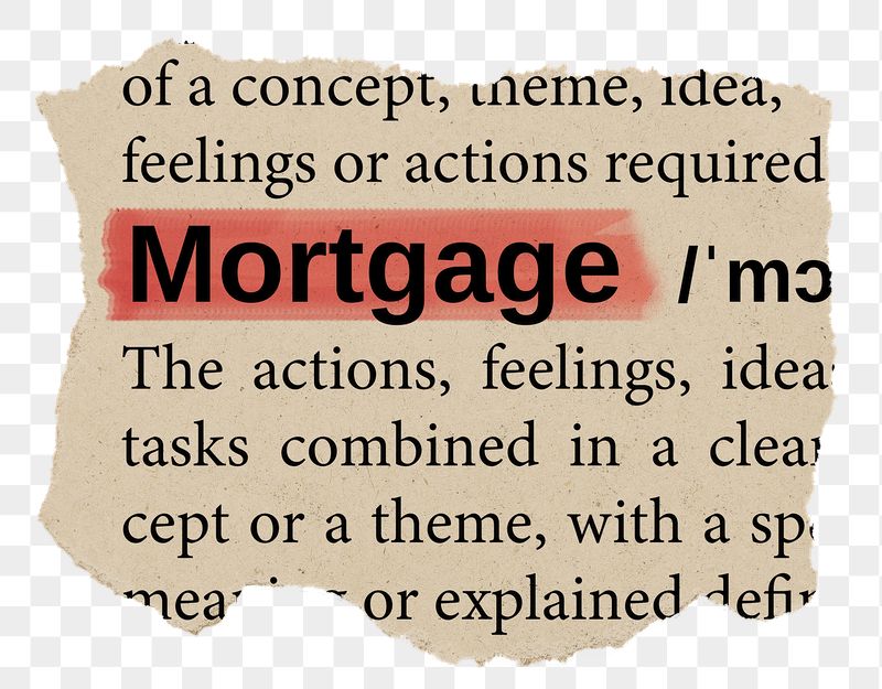 Mortgage png word sticker, torn | Free PNG - rawpixel