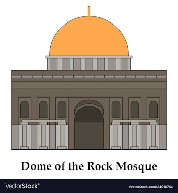 Mosaic al-aqsa mosque vector image
