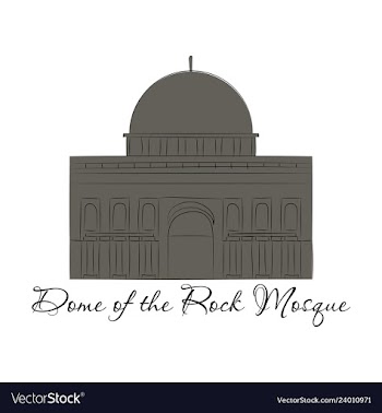 Mosaic al-aqsa mosque vector image