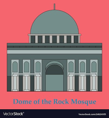 Mosaic al-aqsa mosque vector image
