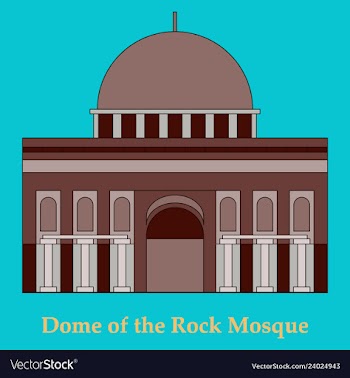 Mosaic al-aqsa mosque vector image