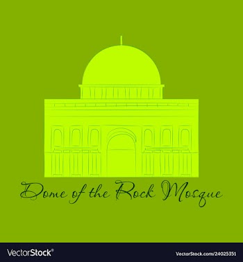 Mosaic al-aqsa mosque vector image