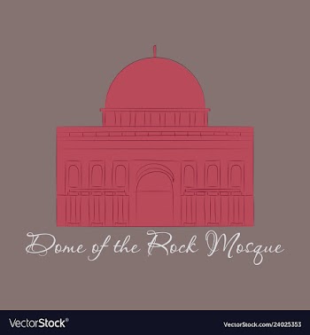 Mosaic al-aqsa mosque vector image