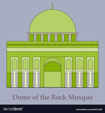 Mosaic al-aqsa mosque vector image