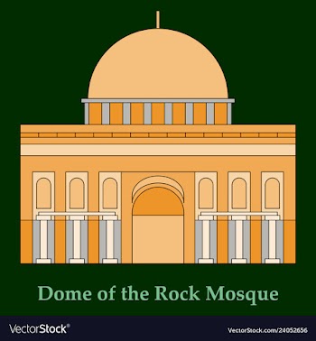 Mosaic al-aqsa mosque vector image