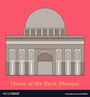 Mosaic al-aqsa mosque vector image