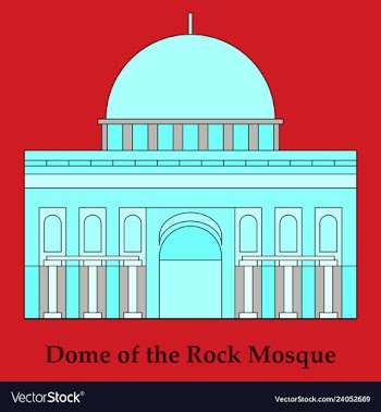Mosaic al-aqsa mosque vector image