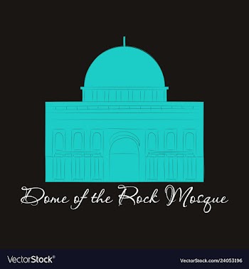 Mosaic al-aqsa mosque vector image