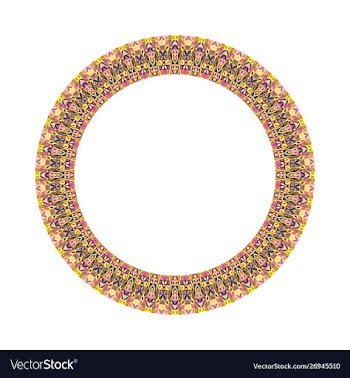 Mosaic circular border - abstract colorful vector image