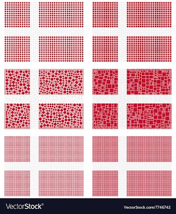 Mosaic Denmark flag set vector image