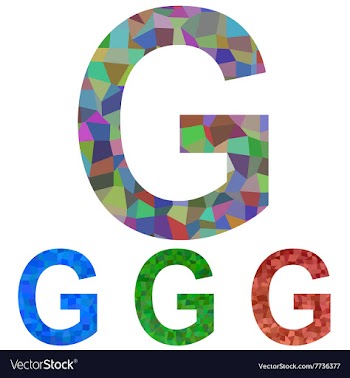Mosaic font design - letter G vector image