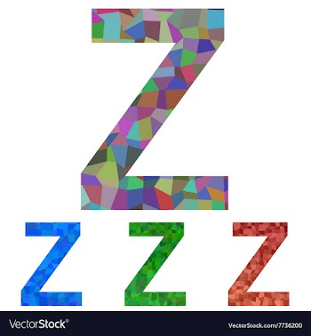 Mosaic font design - letter Z vector image