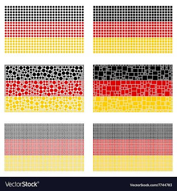 Mosaic Germany flag set vector image