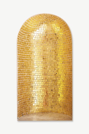 Mosaic gold niche wall isolated | Free PSD - rawpixel
