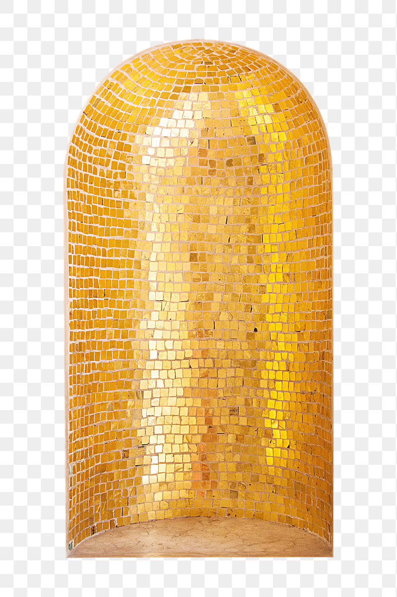 Mosaic gold wall png, transparent | Free PNG - rawpixel
