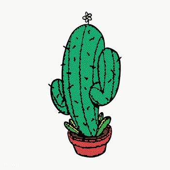Mosaic green saguaro cactus design element | Free  transparent png - 2357094