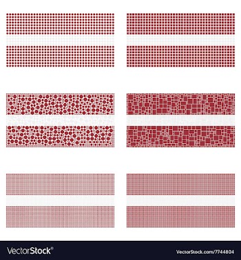 Mosaic Latvia flag set vector image