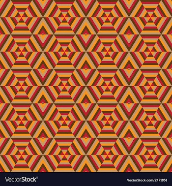 Mosaic of different colors geometric shapes of vector image