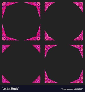 Mosaic page border design set - design elements vector image