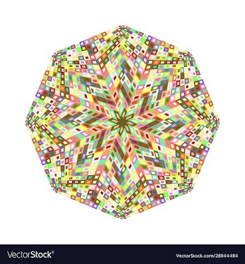 Mosaic polygon symbol template - geometrical vector image