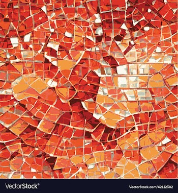 mosaic red-orange abstract background