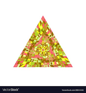 Mosaic triangle polygon - geometrical colorful vector image