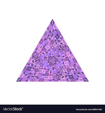 Mosaic triangle symbol - ornamental abstract vector image