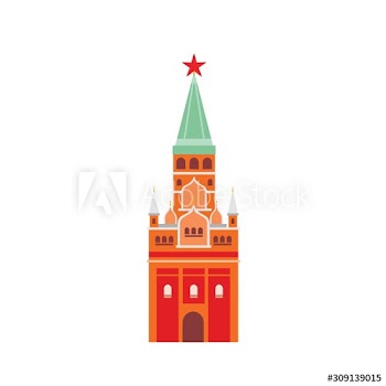 Moscow Kremlin flat vector illustration