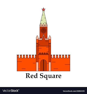 Moscow russian st basil cathedral with painted vector image