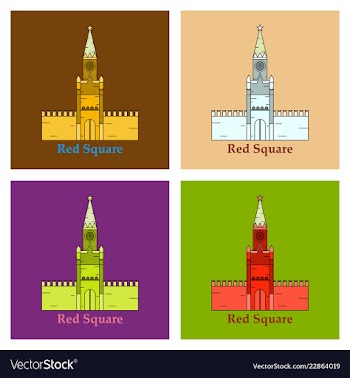 Moscow russian st basil cathedral with painted vector image