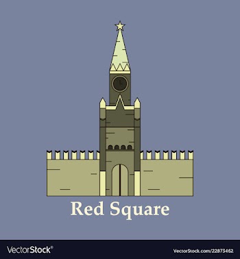 Moscow russian st basil cathedral with painted vector image