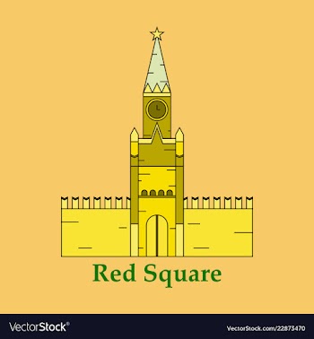 Moscow russian st basil cathedral with painted vector image