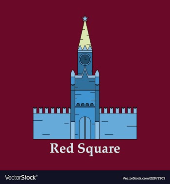 Moscow russian st basil cathedral with painted vector image