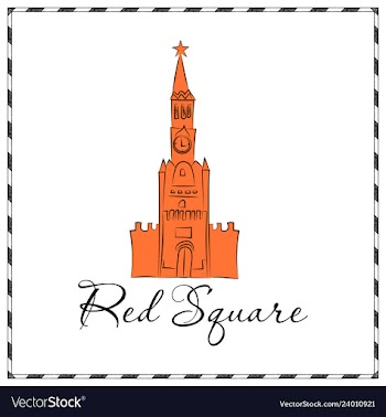 Moscow saint basil cathedral in red square vector image