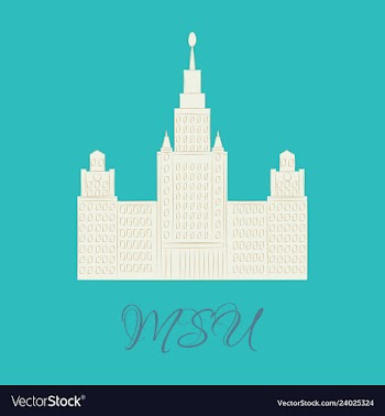 Moscow state university moscow mgu russia famous vector image