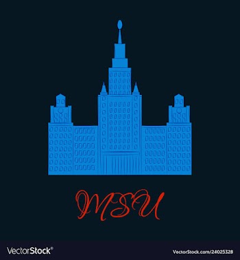 Moscow state university moscow mgu russia famous vector image