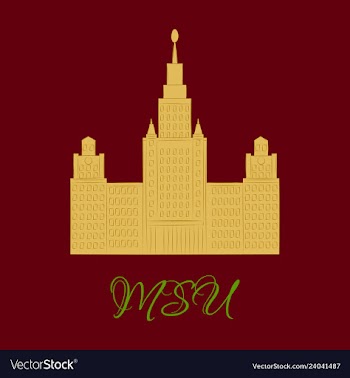 Moscow state university moscow mgu russia famous vector image