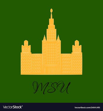 Moscow state university moscow mgu russia famous vector image