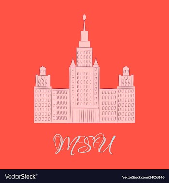 Moscow state university moscow mgu russia famous vector image